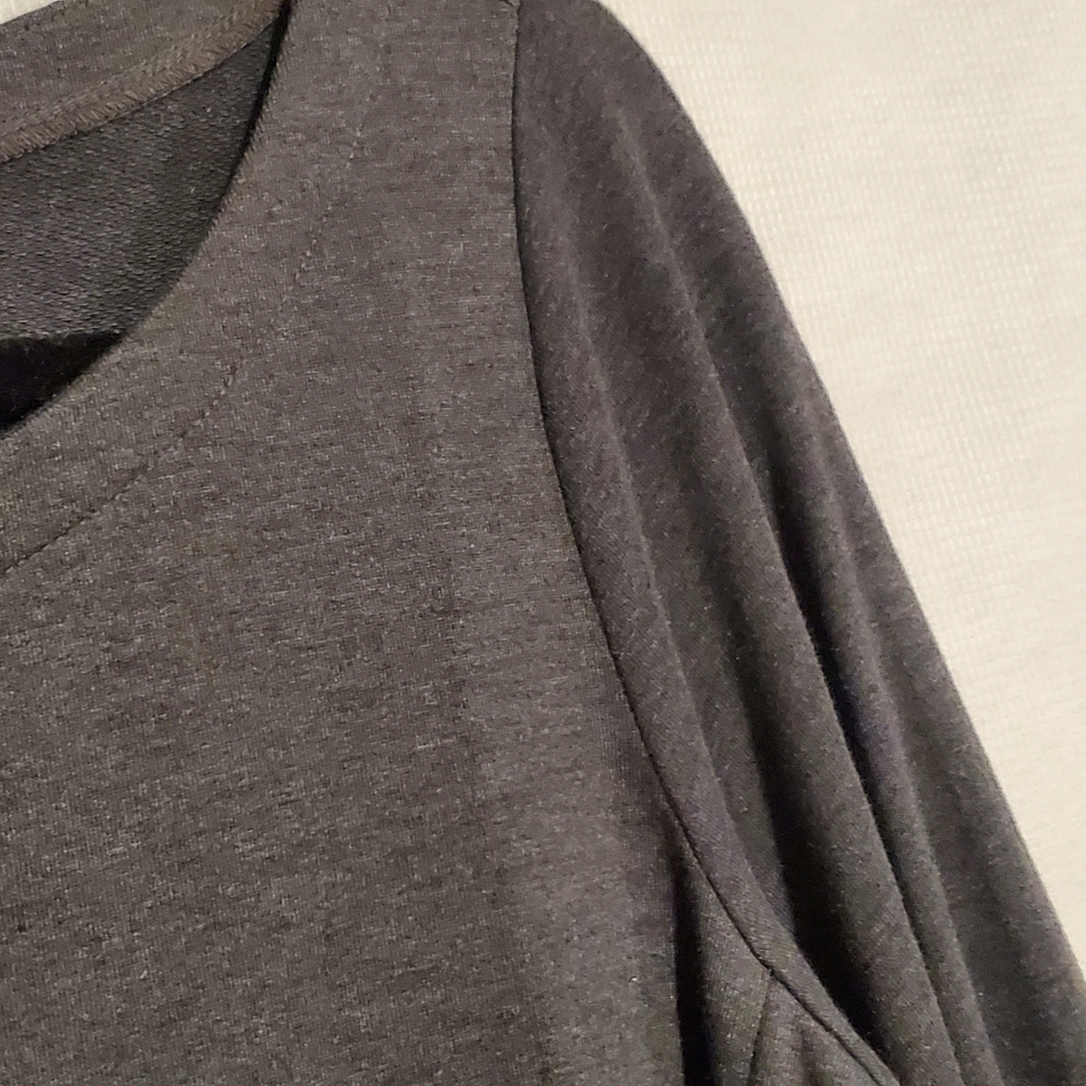Loft A line long sleeve dress grey SMALL TALL - Picture 5 of 8